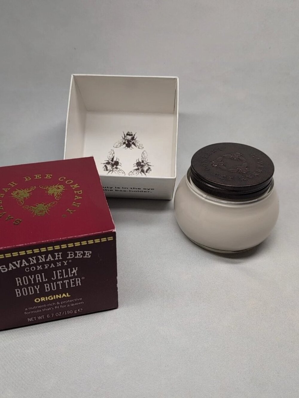 Savannah Bee Co Royal Jelly Body Butter Original Formula 6.7 oz Glass Jar New